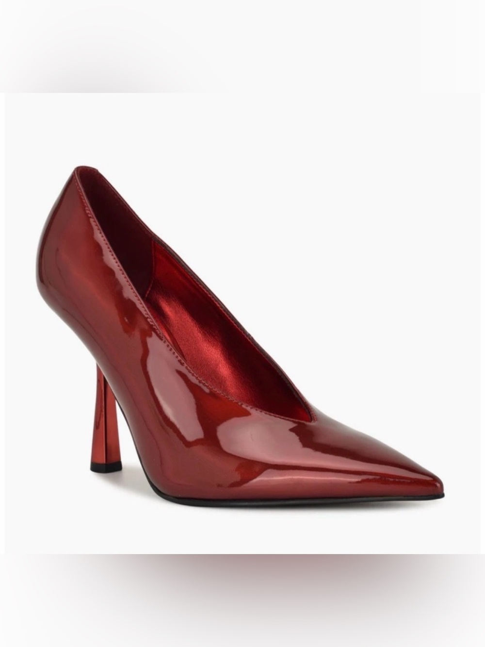 Nine West Shiny Red Pointed-Toe Stiletto Pumps Size 7.5
